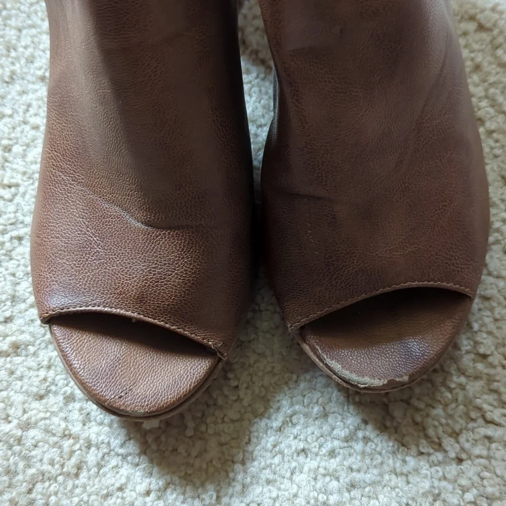 Corky's Brown Open Toe Slingback 3.5